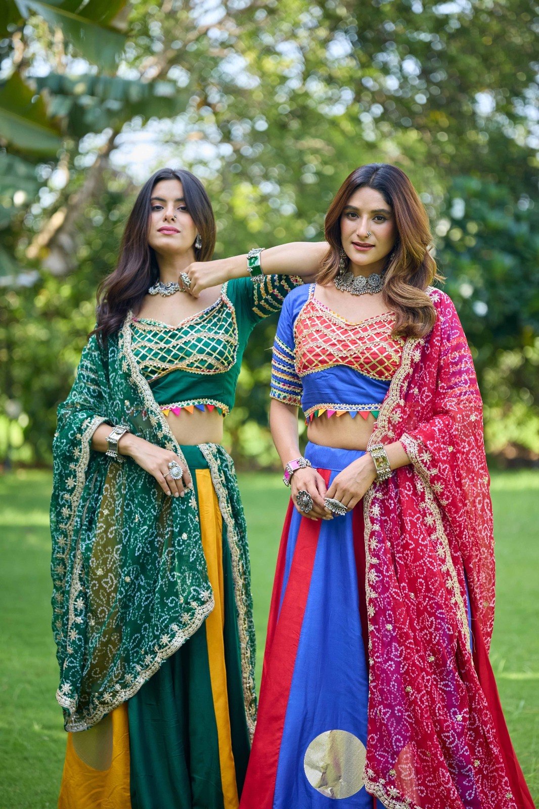 Sitara Pure Cotton Designer Lehenga Choli With 6 Meter Flair & Sequin Coding Work Bandhej Dupatta
