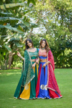 Sitara Pure Cotton Designer Lehenga Choli With 6 Meter Flair & Sequin Coding Work Bandhej Dupatta