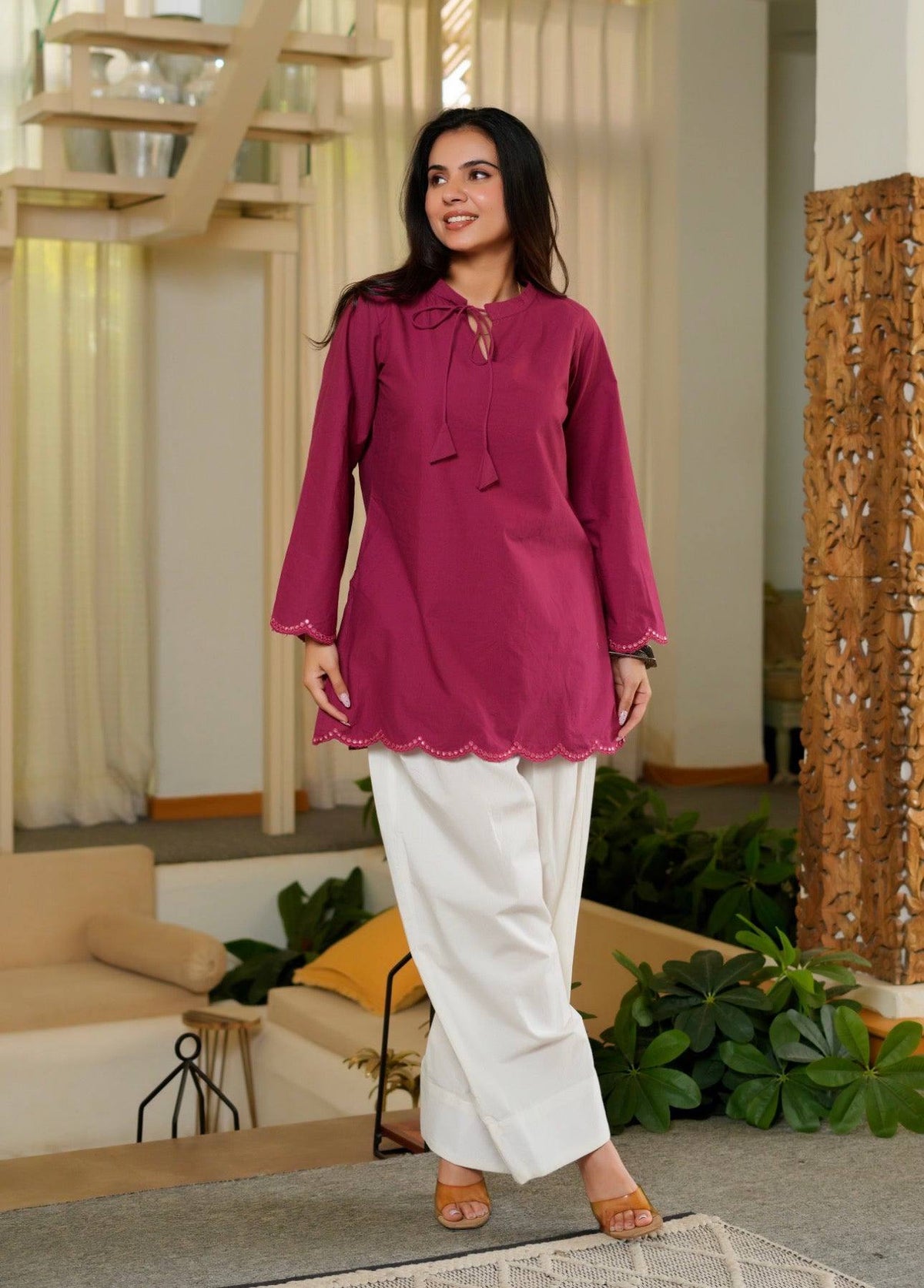 Heavy Roman Silk 5mm Sequin Embroidered Top with Matching Farshi Salwar 2-Piece Party Wear Set