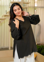 Heavy Roman Silk 5mm Sequin Embroidered Top with Matching Farshi Salwar 2-Piece Party Wear Set