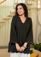 Heavy Roman Silk 5mm Sequin Embroidered Top with Matching Farshi Salwar 2-Piece Party Wear Set