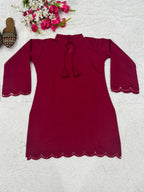Heavy Roman Silk 5mm Sequin Embroidered Top with Matching Farshi Salwar 2-Piece Party Wear Set