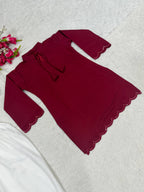 Heavy Roman Silk 5mm Sequin Embroidered Top with Matching Farshi Salwar 2-Piece Party Wear Set