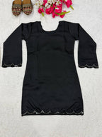 Heavy Roman Silk 5mm Sequin Embroidered Top with Matching Farshi Salwar 2-Piece Party Wear Set