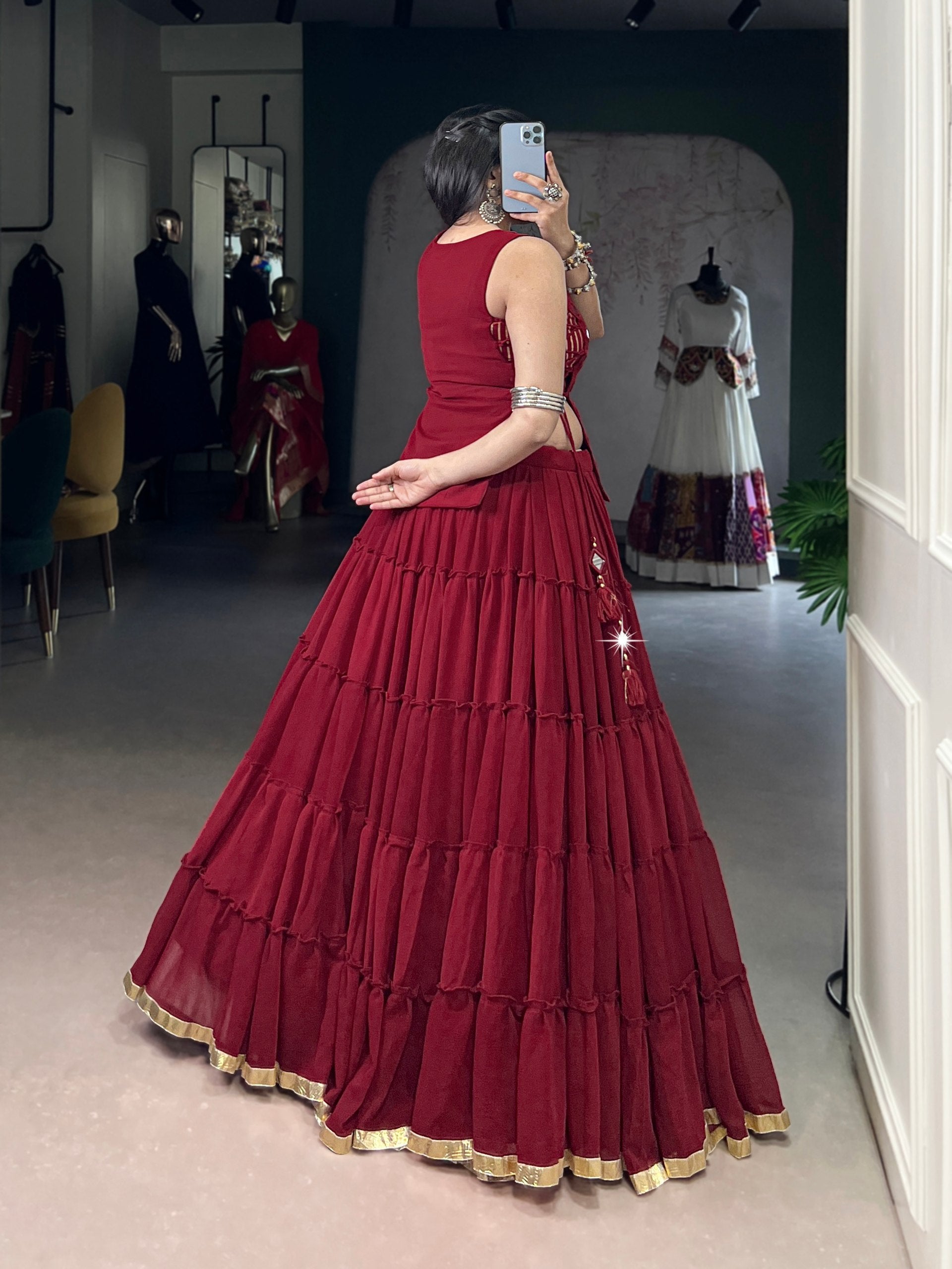 Navyara Feather-Light Navratri Lehenga with Blouse & Koti Set