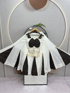 Elara Navratri Pure Cotton Ajrak Print Lehenga Choli with Heavy Hand Latkan, Ribbon Work & 6 Meter Flair