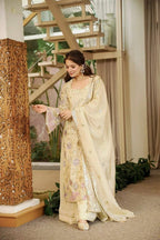 Yashika Vichitra Silk Thread & Sequence Embroidered Kurti with Palazzo & Dupatta Set