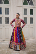 Raas Rangini Designer Georgette Printed Navratri Lehenga Choli with Kutchi Gamthi Embellished Work