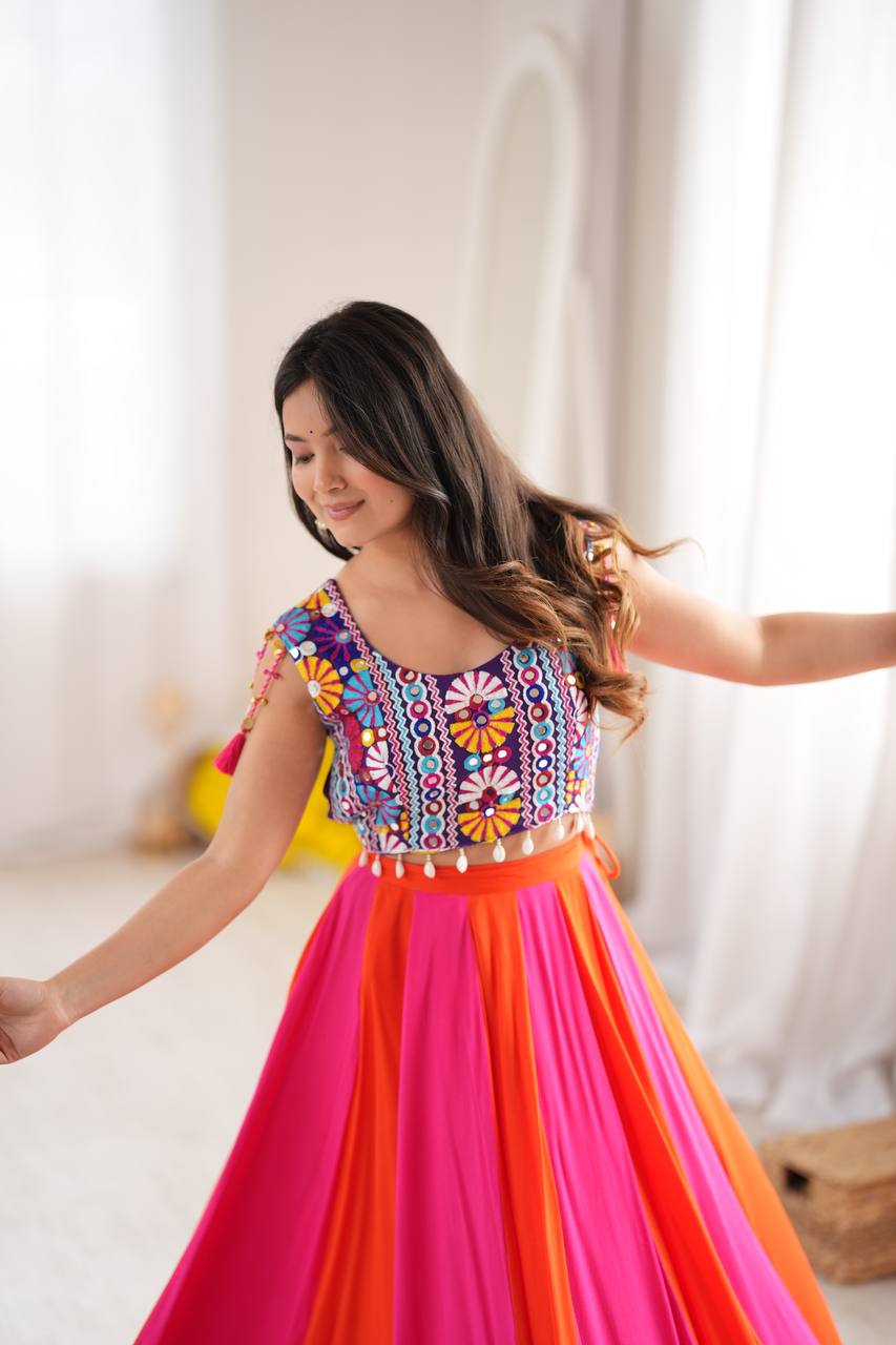 Meher Gota Patti Heavy Rayon Embroidered Lehenga Choli