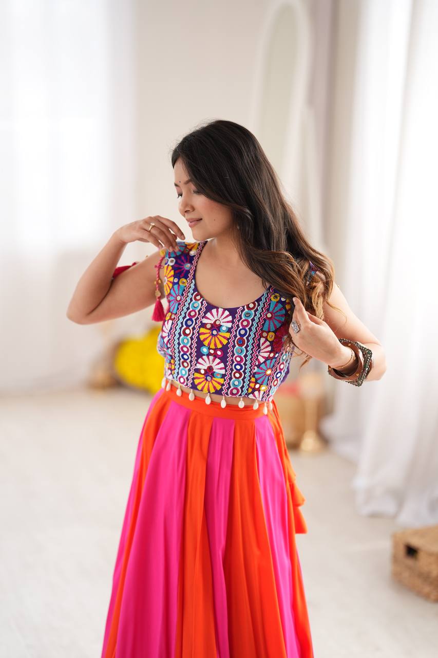 Meher Gota Patti Heavy Rayon Embroidered Lehenga Choli