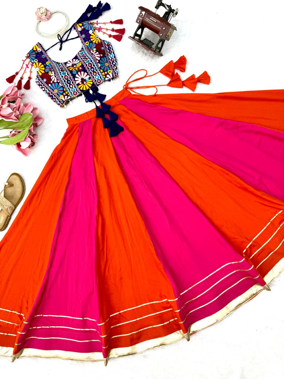 Meher Gota Patti Heavy Rayon Embroidered Lehenga Choli