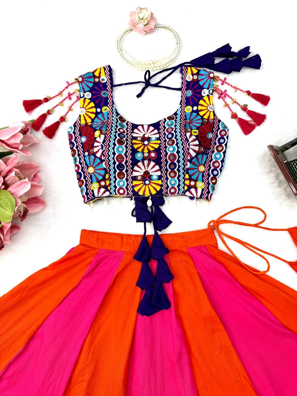 Meher Gota Patti Heavy Rayon Embroidered Lehenga Choli