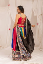 Navaratri 2026 Pure Rayon Lehenga Choli Set, Patola Print & Real Mirror Work, Embroidered Garba Outfit, Ready to Wear Festive Dress
