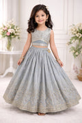 Myraani Faux Georgette Multi 5mm Sequins Embroidered Lehenga Choli with Dupatta