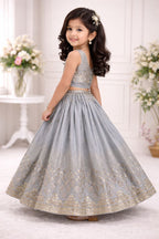 Myraani Faux Georgette Multi 5mm Sequins Embroidered Lehenga Choli with Dupatta