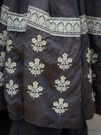 Zariya Wine Vichitra Silk Embroidered Anarkali Suit