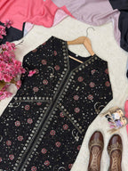 Sitara French Crepe Sequin Embroidered Kurti Palazzo Set