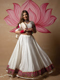 Noorani Chinon Designer Lehenga Choli with Heavy Embroidery, Fancy Lace Work, 6 Meter Flair & Dupatta