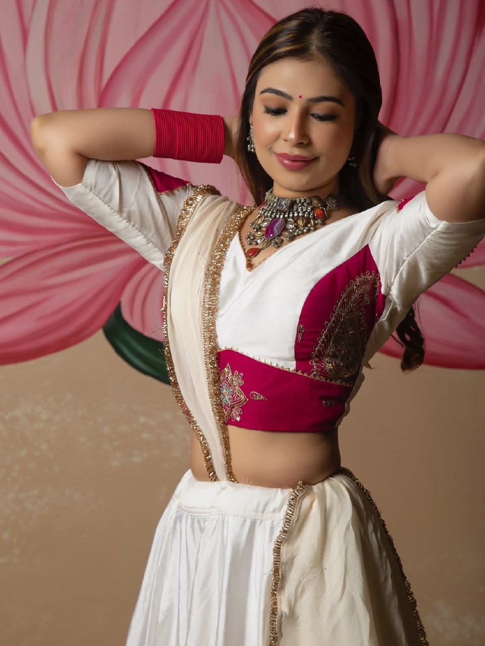 Noorani Chinon Designer Lehenga Choli with Heavy Embroidery, Fancy Lace Work, 6 Meter Flair & Dupatta