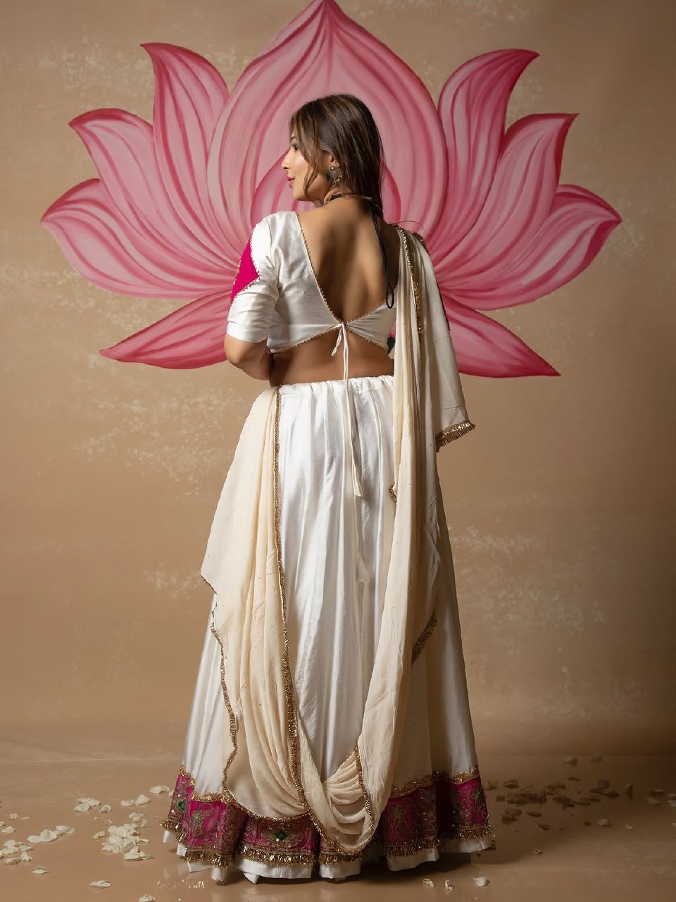 Noorani Chinon Designer Lehenga Choli with Heavy Embroidery, Fancy Lace Work, 6 Meter Flair & Dupatta