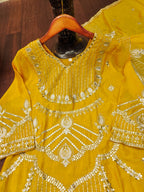 Nyra Chinon Sequins Embroidered Sharara Suit with Dupatta