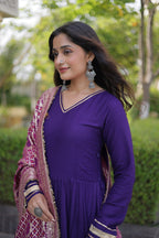 Aarzoo Fendy Silk Sequin Embroidered Gown Set