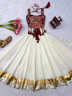 Inaya Heavy Rayon Designer Lehenga Choli with Fancy Lagdi Patta Lace, Real Mirror Work & 5 Meter Flair