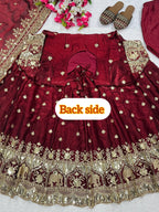 Festive Wear Long Anarkali Suit with Heavy Embroidery Dupatta