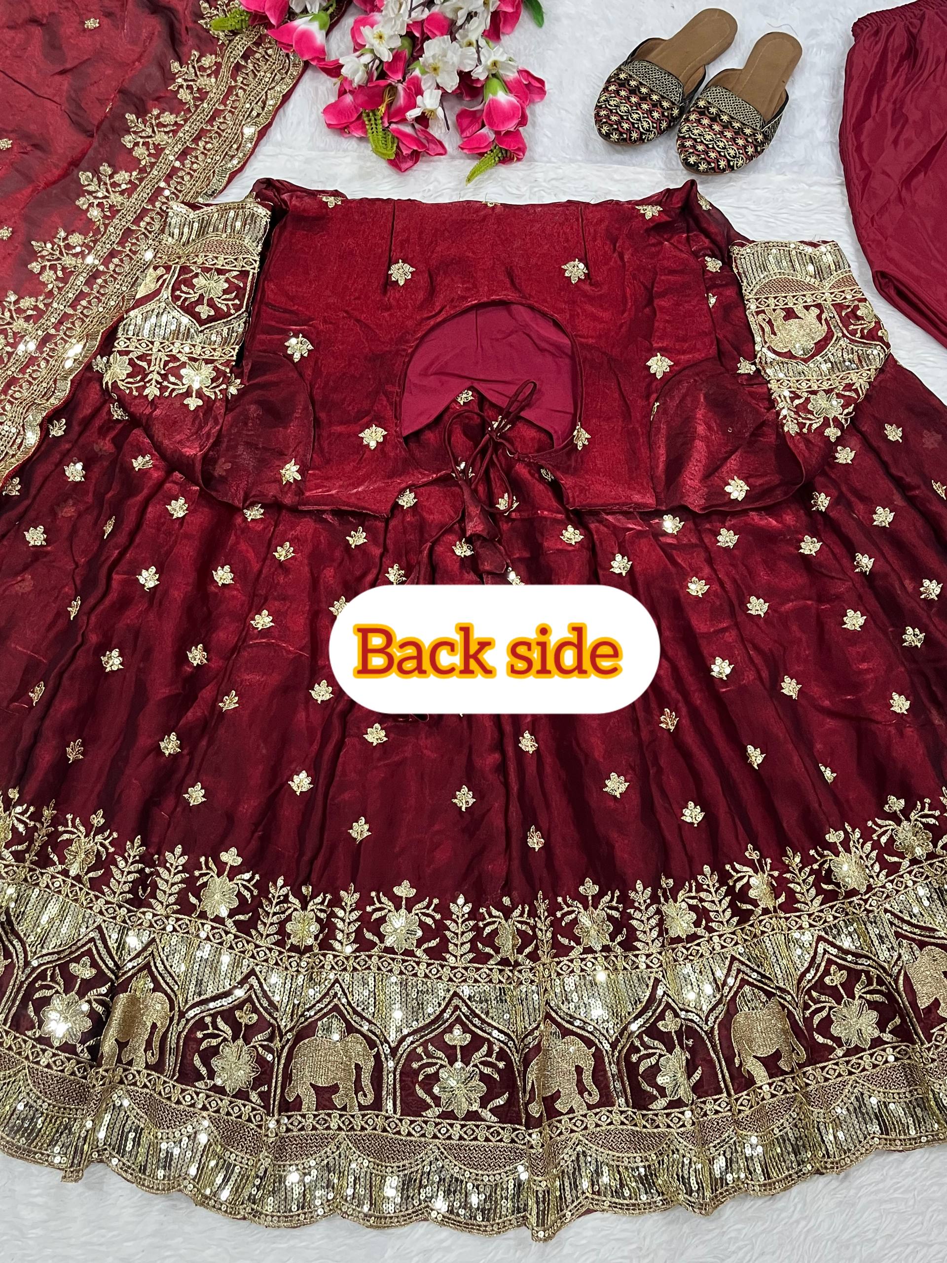 Festive Wear Long Anarkali Suit with Heavy Embroidery Dupatta
