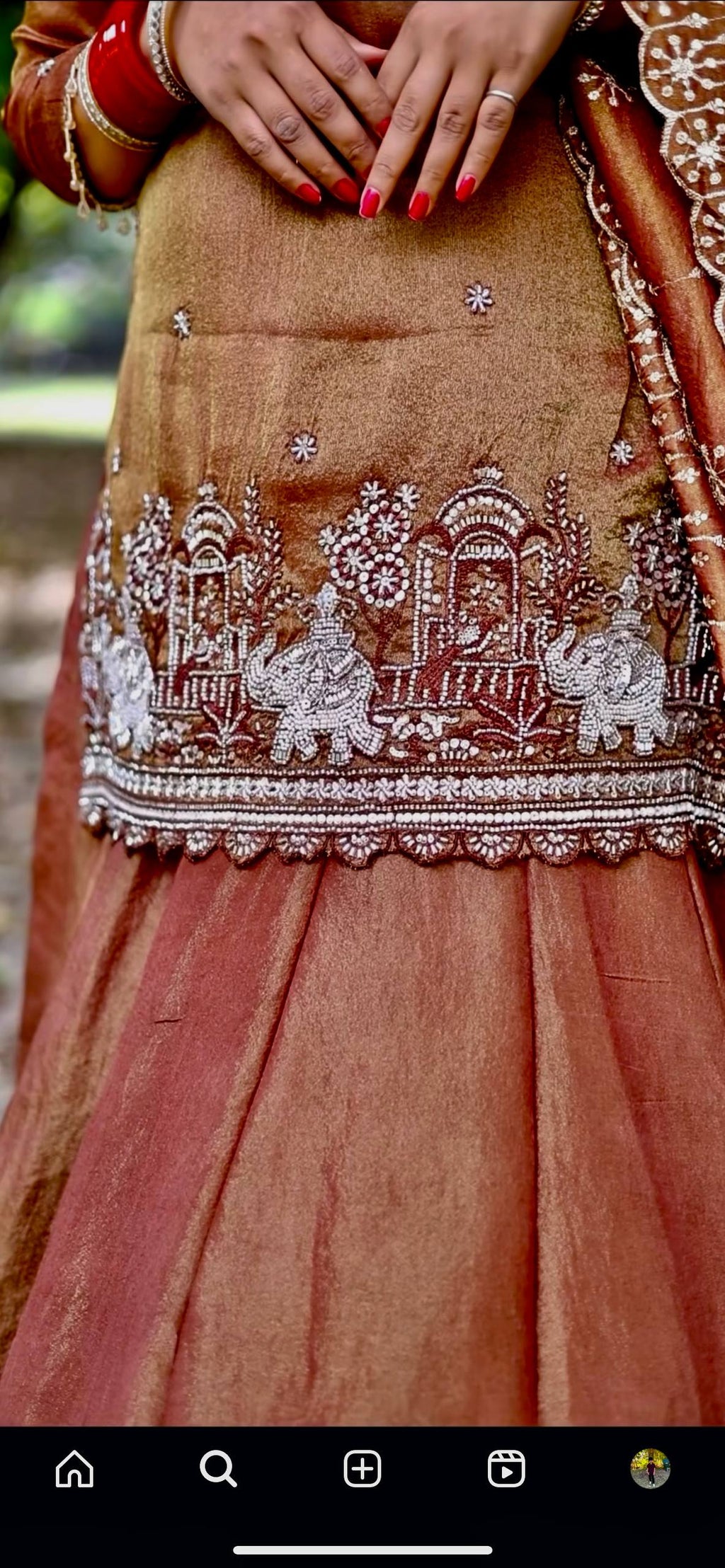 Premium Simmer Silk Lehenga with Zari and Multi Needle Embroidery