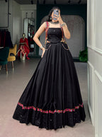 Mehera Pure Cotton Mirror Work Navratri Lehenga Choli Set