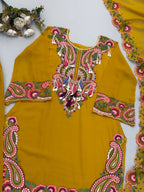 Designer Heavy Georgette Farshi Suit with Thread Embroidery Work