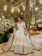 Mahira Vichitra Anarkali Suit with Thread & Sequin Work, Micro Cotton Pant & Organza Dupatta