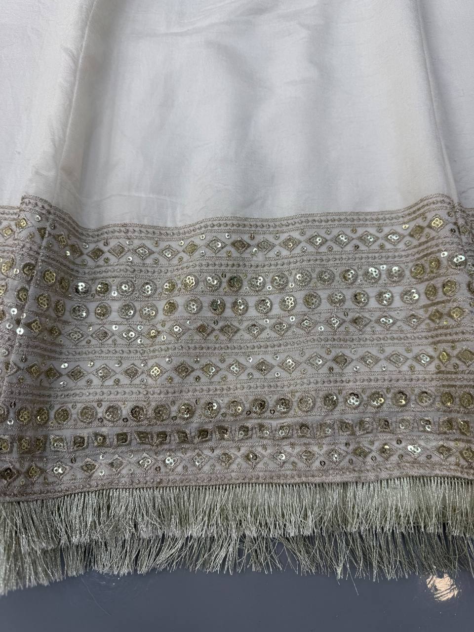 Mahira Vichitra Anarkali Suit with Thread & Sequin Work, Micro Cotton Pant & Organza Dupatta