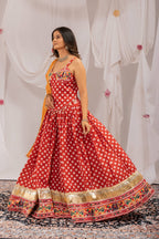 Navaratri 2026 Pure Cotton Lehenga Choli Set, Digital Print & Mirror Work, Kodi Lace Blouse with Pearl Dupatta, Garba Festive Wear