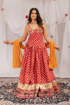 Navaratri 2026 Pure Cotton Lehenga Choli Set, Digital Print & Mirror Work, Kodi Lace Blouse with Pearl Dupatta, Garba Festive Wear