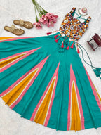 Eshaal Heavy Rayon Designer Lehenga Choli with Fancy Lagdi Patta Lace Mirror Work Blouse