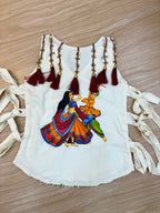 Gulnaar Navratri 2026 Pure Cotton Hand-Printed Lehenga Choli with Embroidered Koti, 7 Meter Flair & Lace Detailing
