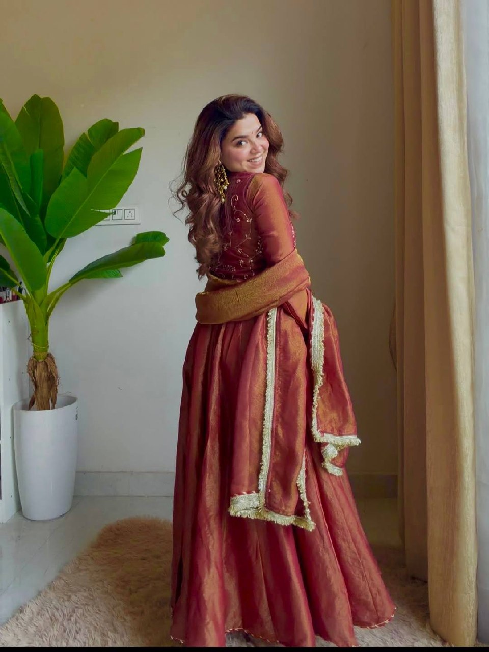 Designer Maxi Anarkali Suit Set | Heavy Cosmos Silk Sequins Embroidery with Koti, Pant & Dupatta | Party & Festive Wear