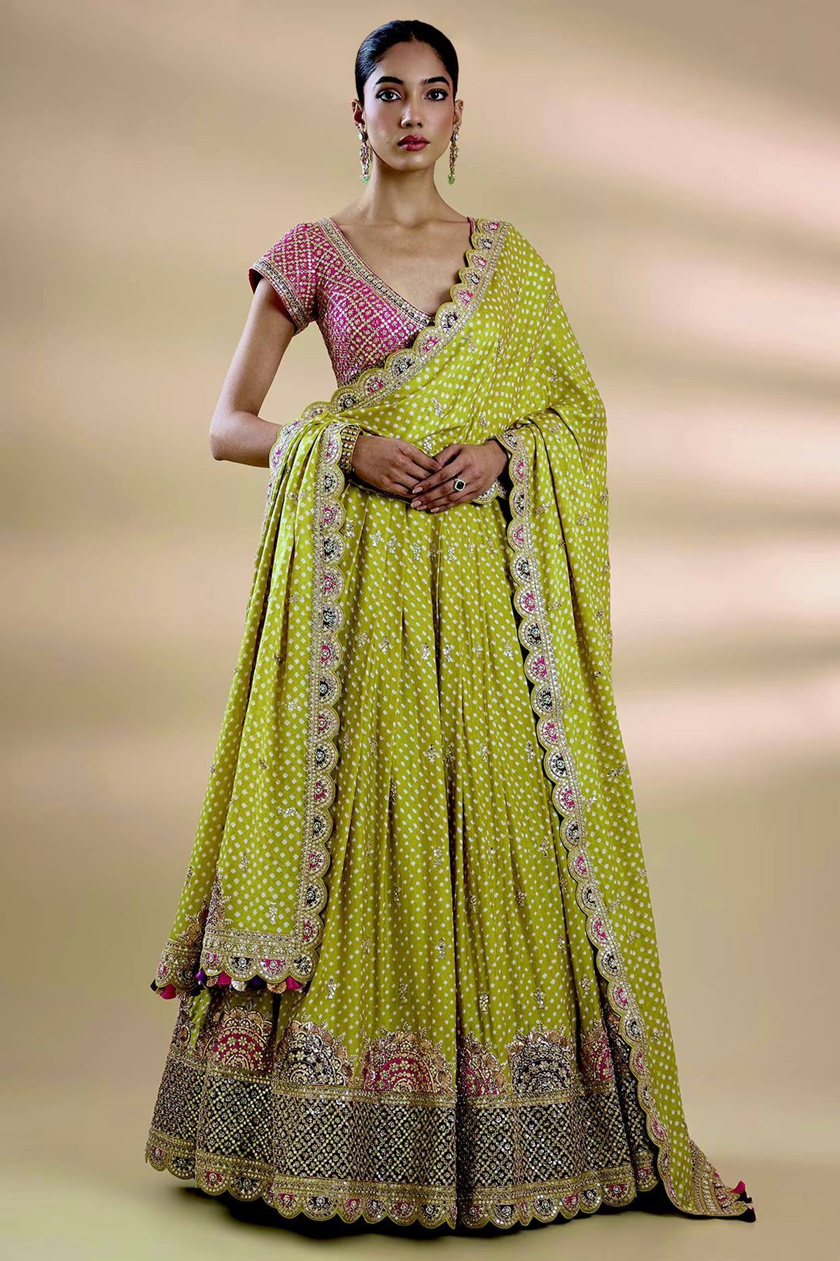 Vihana Gaji Silk Sequin Lehenga Choli with Dori & Thread Work, Thai Silk Blouse and Designer Dupatta