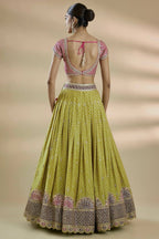 Vihana Gaji Silk Sequin Lehenga Choli with Dori & Thread Work, Thai Silk Blouse and Designer Dupatta