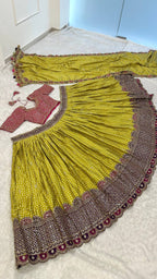 Vihana Gaji Silk Sequin Lehenga Choli with Dori & Thread Work, Thai Silk Blouse and Designer Dupatta