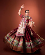 Vamika Muslin Cotton Digital Print Lehenga Choli with Real Mirror Work & Dupatta