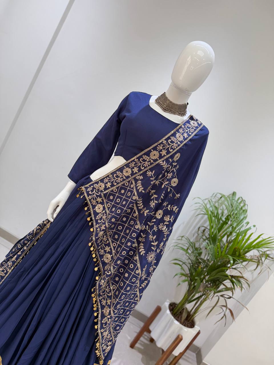 Avira Navratri Designer Rayon Lehenga Choli with 7 Meter Flair & Embroidered Mirror Work Dupatta
