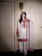 Elegant Ethnic Rayon Cotton Thread Work Suit Set