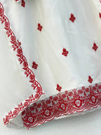 Elegant Ethnic Rayon Cotton Thread Work Suit Set