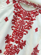 Elegant Ethnic Rayon Cotton Thread Work Suit Set