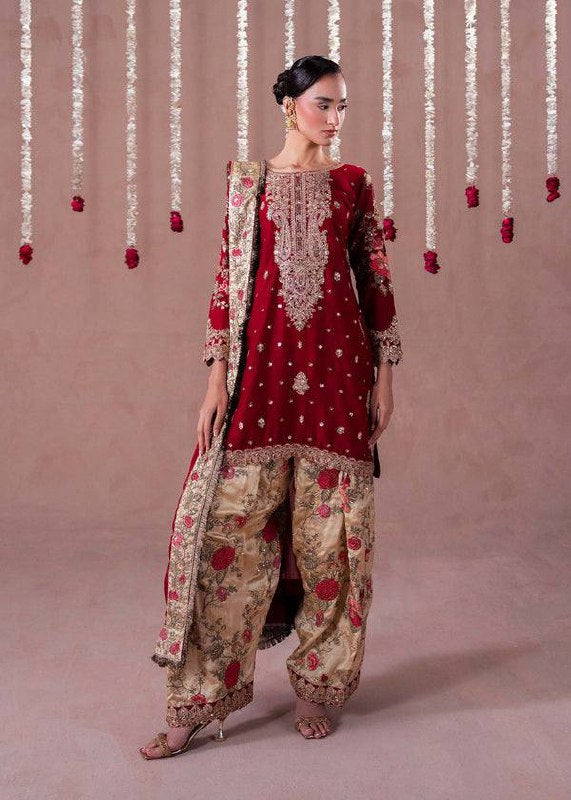 Elegant Embroidered Patiala Salwar Kameez with Georgette Dupatta Set