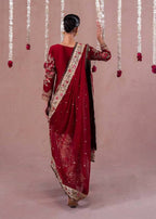 Elegant Embroidered Patiala Salwar Kameez with Georgette Dupatta Set