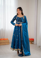 Luxury Embroidered Gown Dress with Designer Dupatta